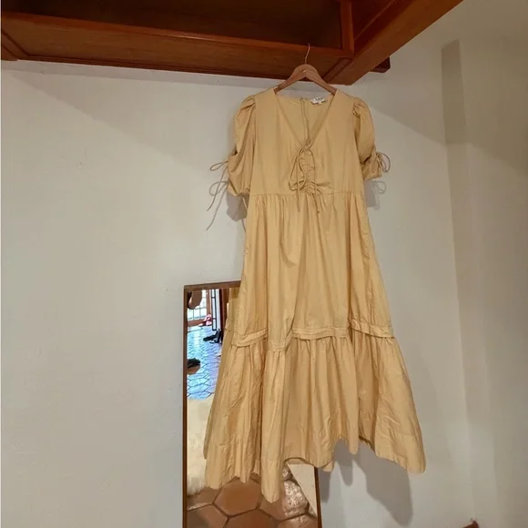 Sea Butter Yellow Midi Dress - cotton XL - Picture 3 of 5
